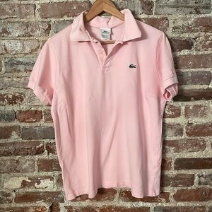 MENS PINK LACOSTE POLO - SIZE LARGE (6)